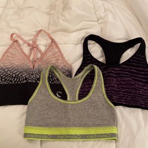Lot of 3 racerback sports bras